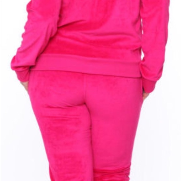 Mark White PLUS 3X Pink Sweatsuit Velour SET - Picture 4 of 6